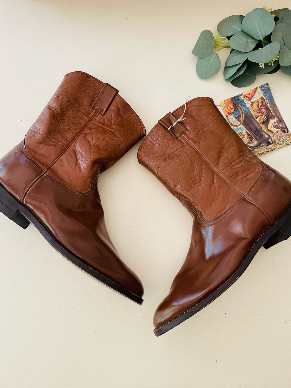 Vintage Nocona Cowboy Riding Boots EE Extra Wide